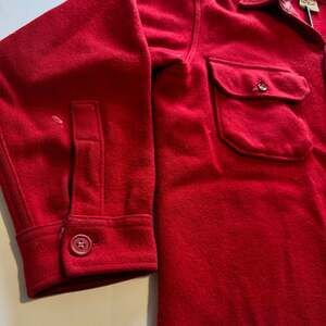 Vintage Woolrich Red Wool Blend Button Down Flannel Jacket